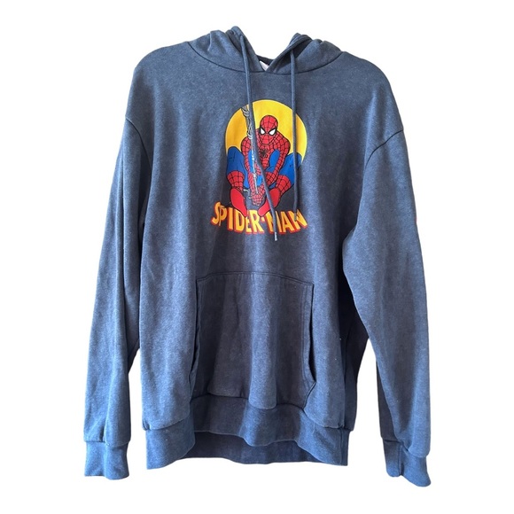 Marvel Other - Marvel Licensed Hoodie Spider-Man in Heathered Navy Unisex Large